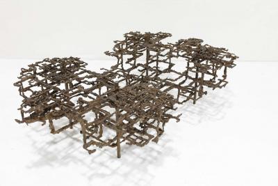 Daniel Gluck Daniel Gluck Sculptural Coffee Table in Bronze 1970s