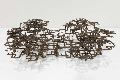 Daniel Gluck Daniel Gluck Sculptural Coffee Table in Bronze 1970s