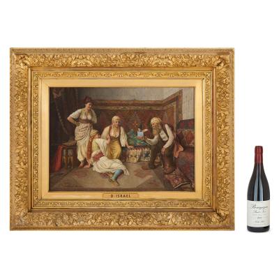 Daniel Israel Antique Orientalist and anti Semitic oil painting by Daniel Israel