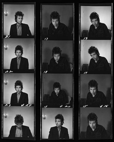 Daniel Kramer Bob Dylan Headshot Contact Sheet