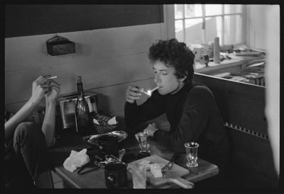 Daniel Kramer Bob Dylan Lighting Cigarette Woodstock NY