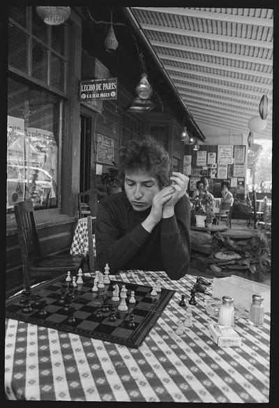 Daniel Kramer Bob Dylan Playing Chess Woodstock NY
