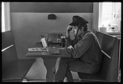 Daniel Kramer Bob Dylan at Cafe in Woodstock NY