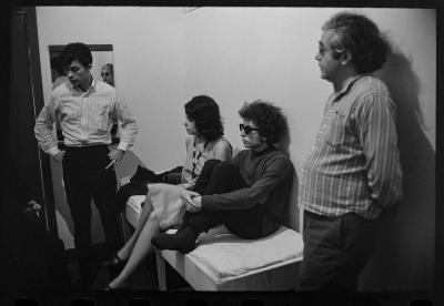 Daniel Kramer Robbie Robertson Sally Grossman Bob Dylan and Albert Grossman Backstage