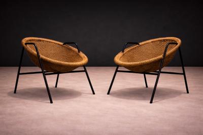 Daniel R Johnson Brazilian Mid Century Modern Wicker Chair Daniel R Johnson 1950s