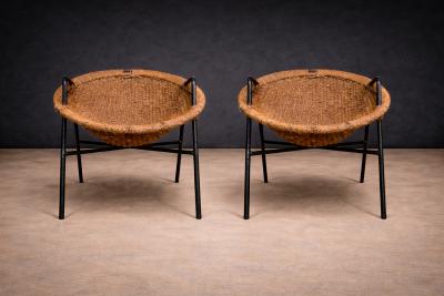 Daniel R Johnson Brazilian Mid Century Modern Wicker Chair Daniel R Johnson 1950s