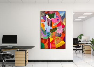 Daniela Marin Playful Garden I Abstract painting 2021