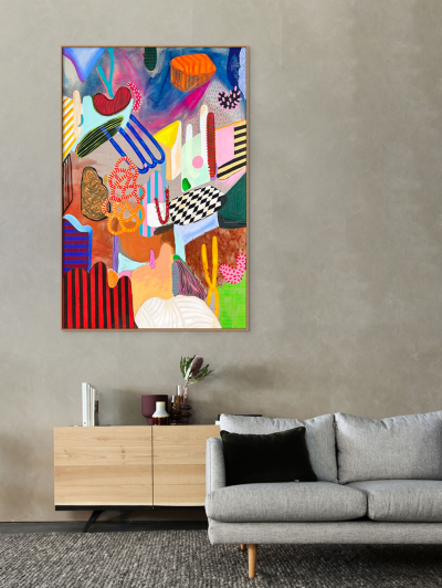 Daniela Marin Playful Garden II Abstract painting 2021