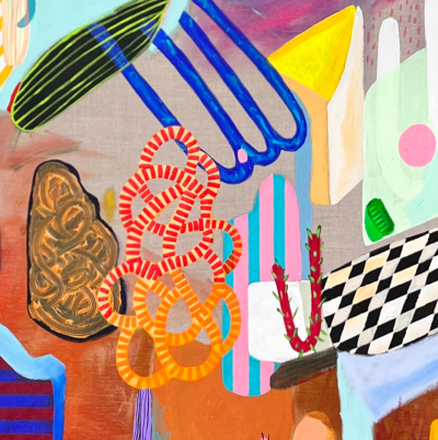 Daniela Marin Playful Garden II Abstract painting 2021