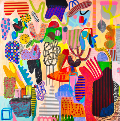 Daniela Marin Small talk geometry Abstract painting 2021
