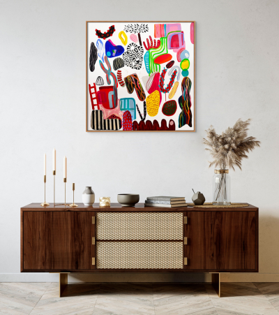 Daniela Marin Suspended in the air Abstract painting 2023