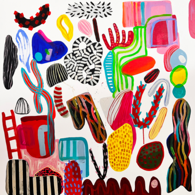 Daniela Marin Suspended in the air Abstract painting 2023