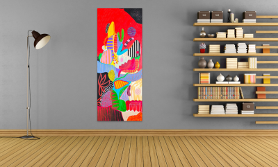 Daniela Marin Through my window II Abstract painting 2022