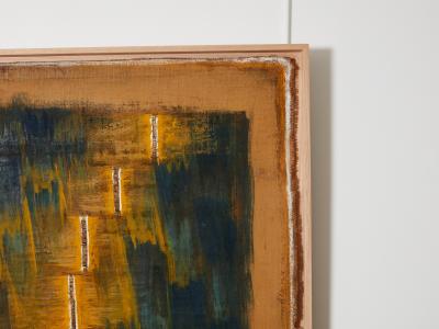 Danil Panagopoulos large oil on jute framed 1989