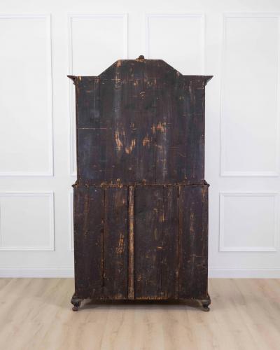 Danish 18th Century Bow Fronted Rococo Secretary