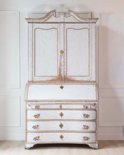 Danish 18th Century Rococo Secretary c 1760