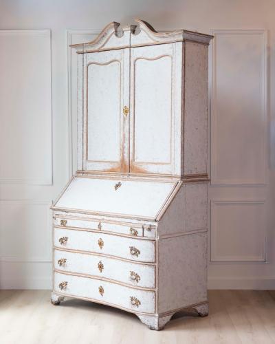 Danish 18th Century Rococo Secretary c 1760