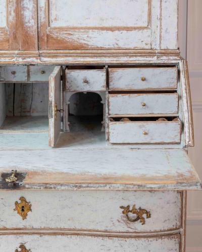 Danish 18th Century Rococo Secretary c 1760