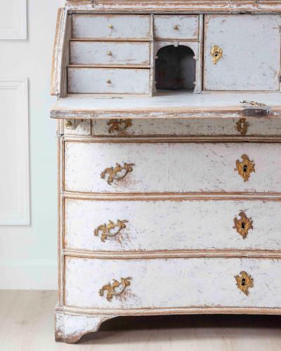 Danish 18th Century Rococo Secretary c 1760
