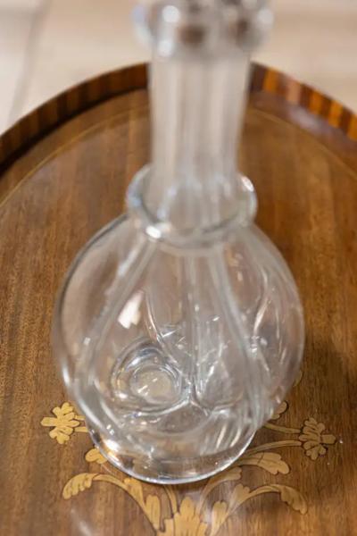 Danish 1900s Walnut Tray Table with Ash Foliage Marquetry and Removable Top