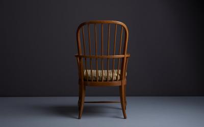 Danish 1950s Oak Windsor Arm Chair with Webbed Seat