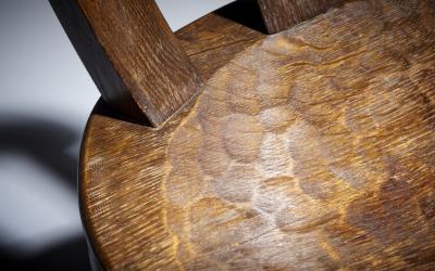 Danish 1950s Oak Windsor Arm Chair with Webbed Seat