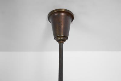 Danish Art Deco Brass Hanging Lamp Denmark 1940s
