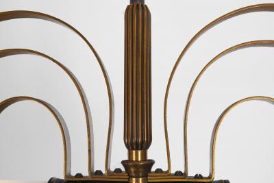 Danish Art Deco Brass Hanging Lamp Denmark 1940s