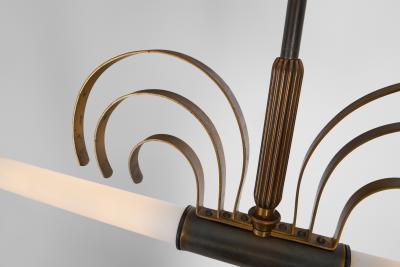 Danish Art Deco Brass Hanging Lamp Denmark 1940s