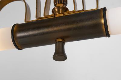 Danish Art Deco Brass Hanging Lamp Denmark 1940s