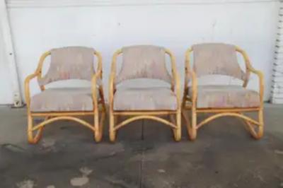 Danish Beatwood Tiki Style Armchairs