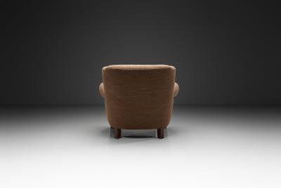 Danish Cabinetmaker Armchair in Light Brown Upholstery Denmark 1940s