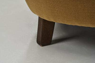 Danish Cabinetmaker Armchair with Beech Legs Denmark ca 1940s