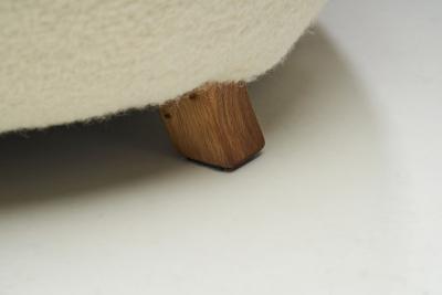 Danish Cabinetmaker Armchair with Curved Armrests Denmark 1940s