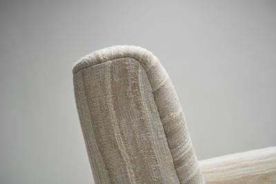 Danish Cabinetmaker Armchair with Stained Beech Legs Denmark ca 1940s