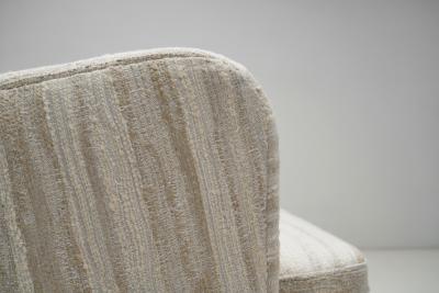 Danish Cabinetmaker Armchair with Stained Beech Legs Denmark ca 1940s