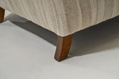 Danish Cabinetmaker Armchair with Stained Beech Legs Denmark ca 1940s