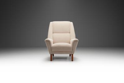 Danish Cabinetmaker Armchair with Teak Base Denmark 1960s