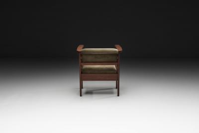 Danish Cabinetmaker Armchair with Wooden Frame Denmark Mid 20th Century