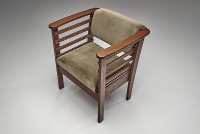Danish Cabinetmaker Armchair with Wooden Frame Denmark Mid 20th Century