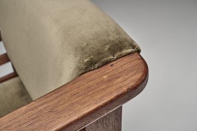 Danish Cabinetmaker Armchair with Wooden Frame Denmark Mid 20th Century