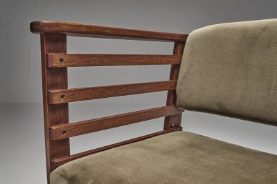 Danish Cabinetmaker Armchair with Wooden Frame Denmark Mid 20th Century