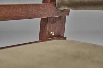 Danish Cabinetmaker Armchair with Wooden Frame Denmark Mid 20th Century