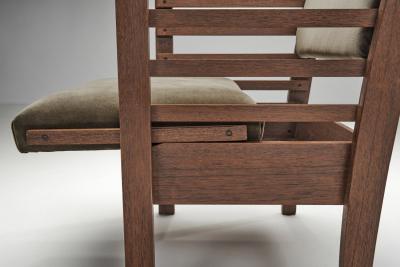 Danish Cabinetmaker Armchair with Wooden Frame Denmark Mid 20th Century