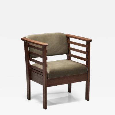 Danish Cabinetmaker Armchair with Wooden Frame Denmark Mid 20th Century