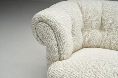 Danish Cabinetmaker Curved Easy Chair Denmark ca 1940s