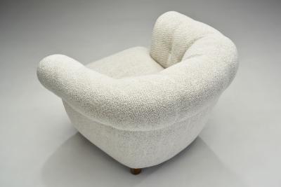 Danish Cabinetmaker Curved Easy Chair Denmark ca 1940s