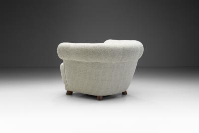 Danish Cabinetmaker Curved Easy Chair Denmark ca 1940s
