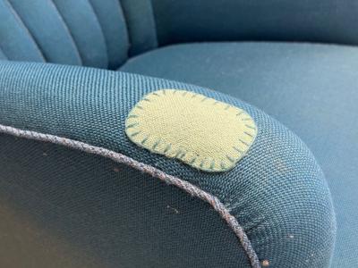 Danish Cabinetmaker Lounge Chair Beech Wool Denmark 1930s