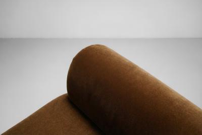 Danish Cabinetmaker Lounge Chair with Brown Upholstery Denmark 1940s